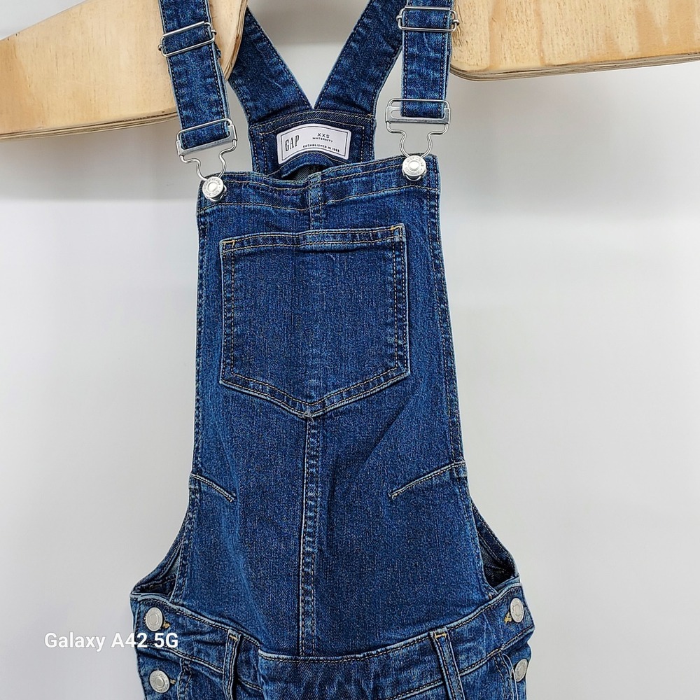 GAP Maternity‎ XXS Denim Overalls Long Jeans Blue - NEW WITH TAGS $99.95 Retail